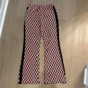 Anthropologie Maeve Red and Black Geometric Pants